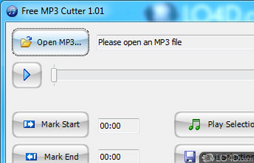 Screenshot of Free MP3 Cutter - Can cut a desired selection from a freely chosen MP3 file in order to create a ringtone