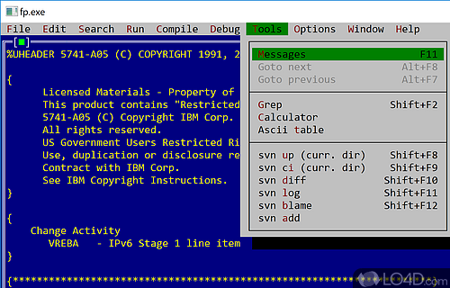User interface - Screenshot of Free Pascal