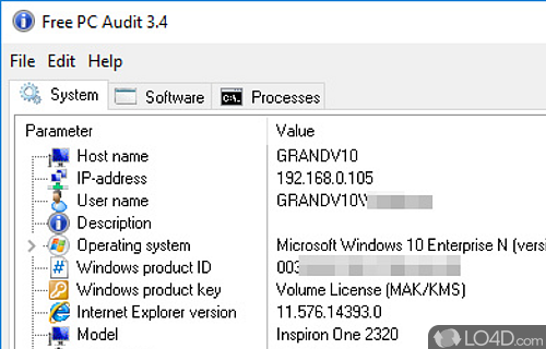 Screenshot of Free PC Audit - Can inspect your computer’s hardware and software