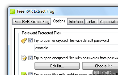 Free RAR Extract Frog Screenshot