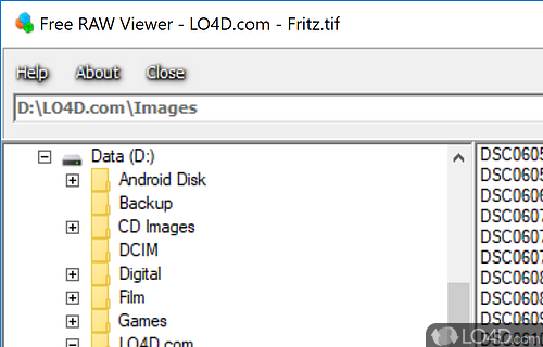 Screenshot of Free RAW Viewer - Is able to create slideshows with various image formats, namely RAW (CR2