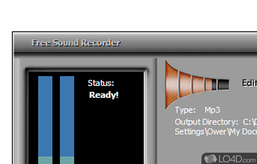 Screenshot of Free Sound Recorder - Record voice, save streams and record MP3 and WAV