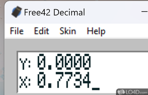 A free program for Windows, by thomas-okken - Screenshot of Free42