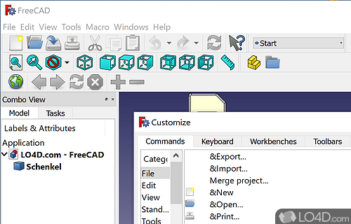 Can also be used in a number of other fields - Screenshot of FreeCAD