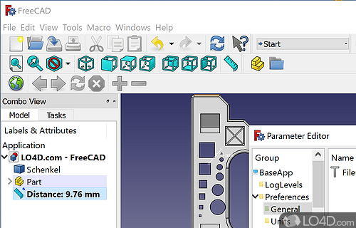 Tons of features - Screenshot of FreeCAD
