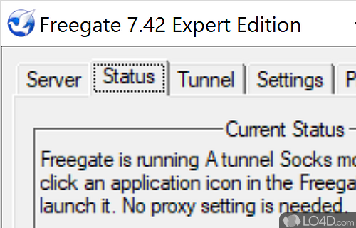 Enhcances connection for other apps - Screenshot of Freegate Expert Edition