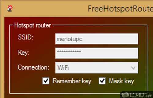 Screenshot of FreeHotspotRouter - User interface