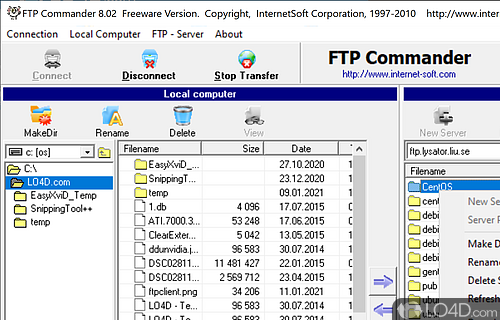 No-nonsense FTP client - Screenshot of FTP Commander