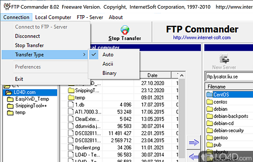 FTP Commander Screenshot