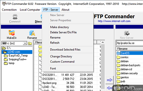FTP Commander screenshot