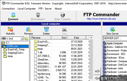 FTP Commander Screenshot