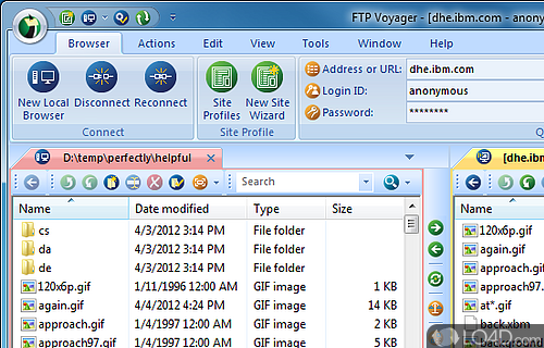 Screenshot of FTP Voyager - Customizable FTP client, brimming with features
