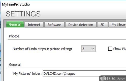 A decent utility for managing digital images - Screenshot of FUJIFILM MyFinePix Studio
