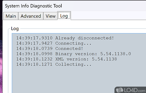 System information and activity logs - Screenshot of Futuremark SystemInfo