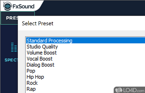 Enhance sound quality - Screenshot of FxSound