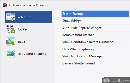 Set up hotkeys and preview results - Screenshot of Gadwin PrintScreen