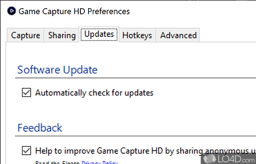 A software designed for recording and streaming your video games - Screenshot of Game Capture HD