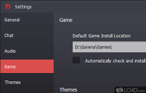 Online gaming software - Screenshot of Garena