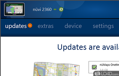 Screenshot of Garmin Express - Helps Garmin device owners update maps, backup data