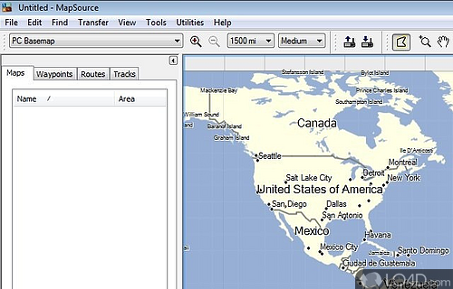Garmin MapSource Screenshot