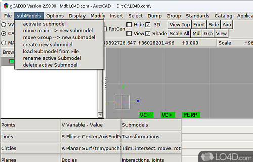 gCAD3D Screenshot