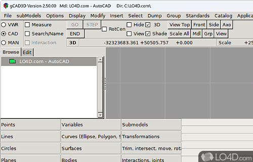 gCAD3D Screenshot