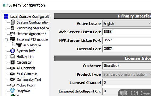 Works with a large variety of camera types - Screenshot of Genius Vision NVR Software CmE