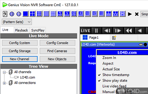 Video management and surveillance - Screenshot of Genius Vision NVR Software CmE