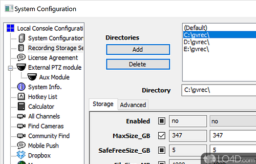 User interface - Screenshot of Genius Vision NVR Software CmE