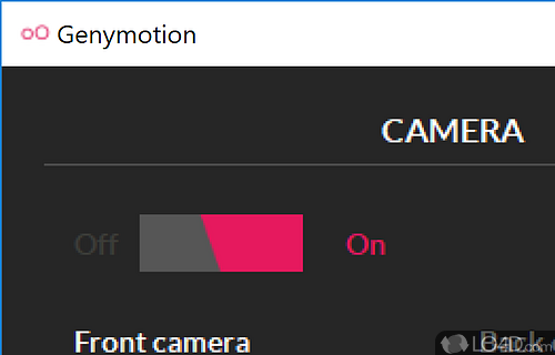 Free of unnecessary options - Screenshot of Genymotion
