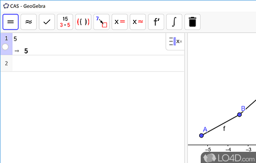 Easily manipulate the project's elements - Screenshot of GeoGebra Portable