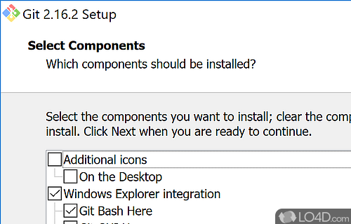 Integrates Git Bash and Git GUI into Windows - Screenshot of Git for Windows