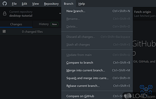 Handy code file synchronizer - Screenshot of GitHub Desktop