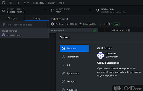 Make sharing easier - Screenshot of GitHub Desktop
