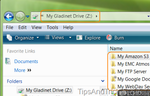 Screenshot of Gladinet Cloud Desktop - Will help you organize scattered files