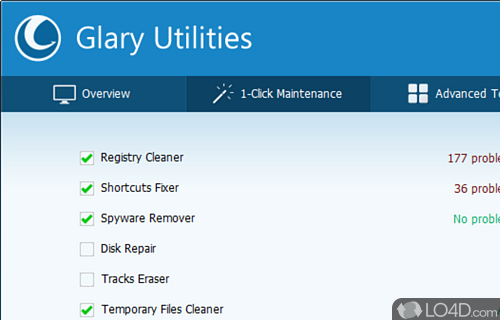 Optimizes - Screenshot of Glary Utilities