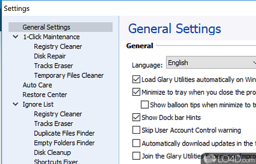 Centralized solution - Screenshot of Glary Utilities