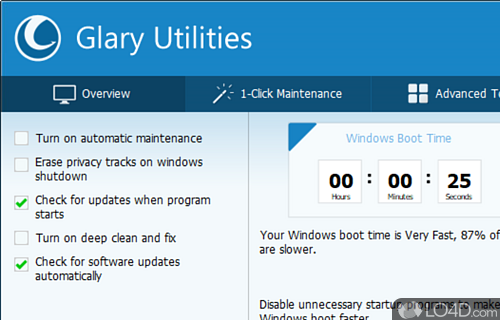 Powerful utilities that aim to increase PC performance - Screenshot of Glary Utilities