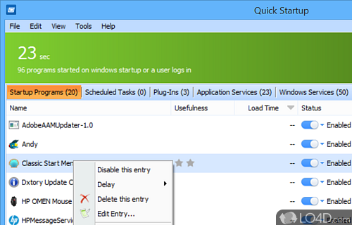 Glarysoft Startup Manager screenshot