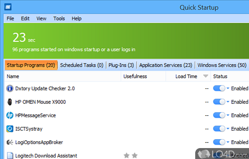 Manage start-up apps and improve Windows loading time - Screenshot of Glarysoft Startup Manager