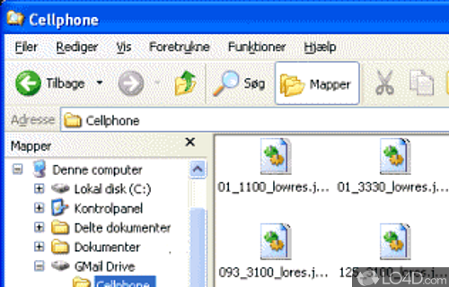 Screenshot of GMail Drive - Simple setup and clean GUI