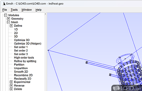 Accessible 3D mesh generator with a built-in CAD engine - Screenshot of Gmsh