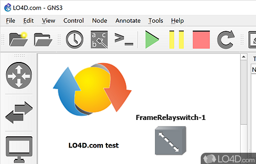 Design and simulate networks - Screenshot of GNS3