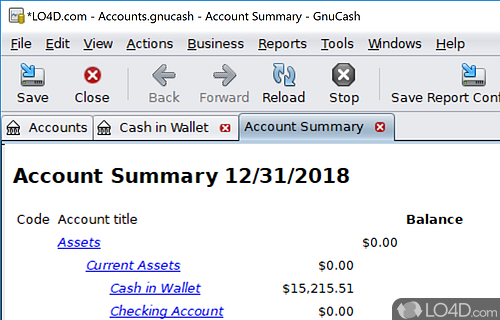 Personal and small-business financial-accounting software for Windows - Screenshot of GnuCash