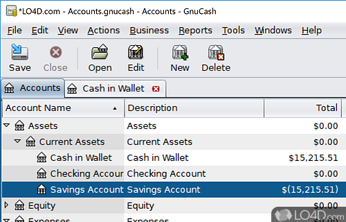 Powerful program that helps you manage accounts - Screenshot of GnuCash
