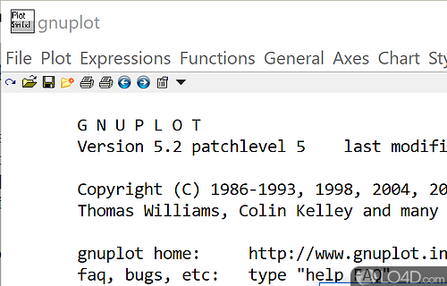 Plotting utility - Screenshot of gnuplot