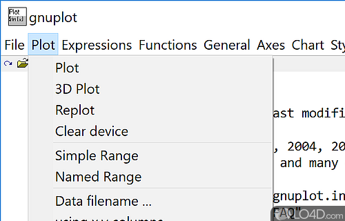 Direct output to file: - Screenshot of gnuplot