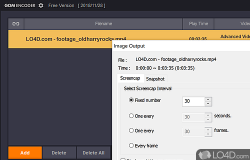 Convert video files - Screenshot of GOM Encoder