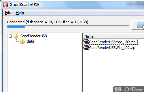 Screenshot of GoodReaderUSB - Software utility that can easily backup and move files from Apple device, being a real time saver