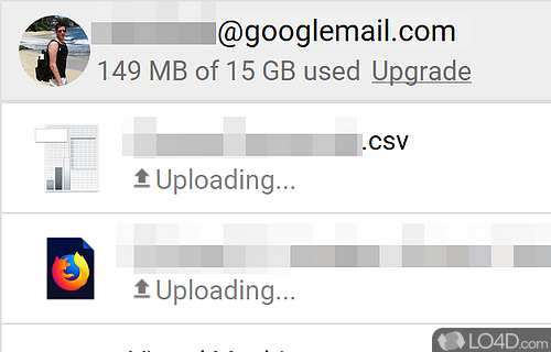 Google Backup and Sync Screenshot